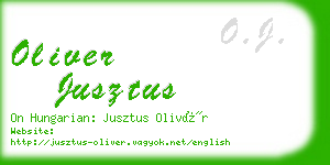 oliver jusztus business card